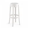 30'' Backless Kage Barstool Polycarbonate - White