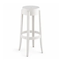 30'' Backless Kage Barstool Polycarbonate - White