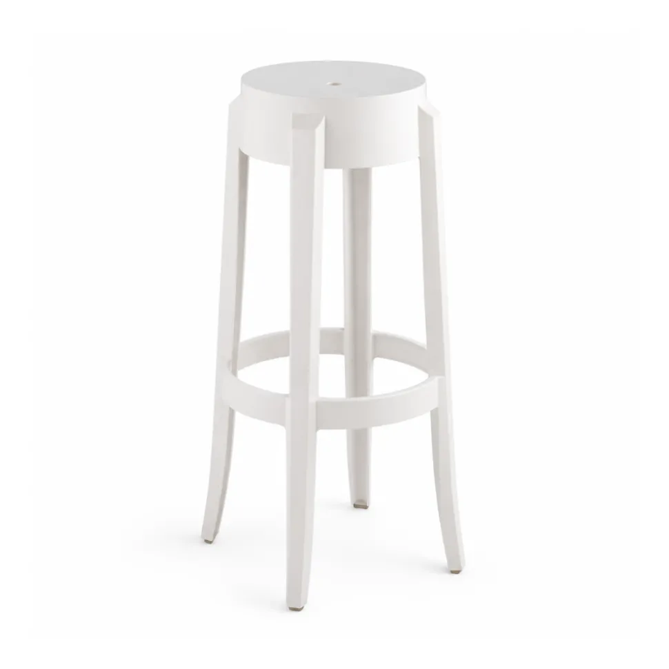 30'' Backless Kage Barstool Polycarbonate - White