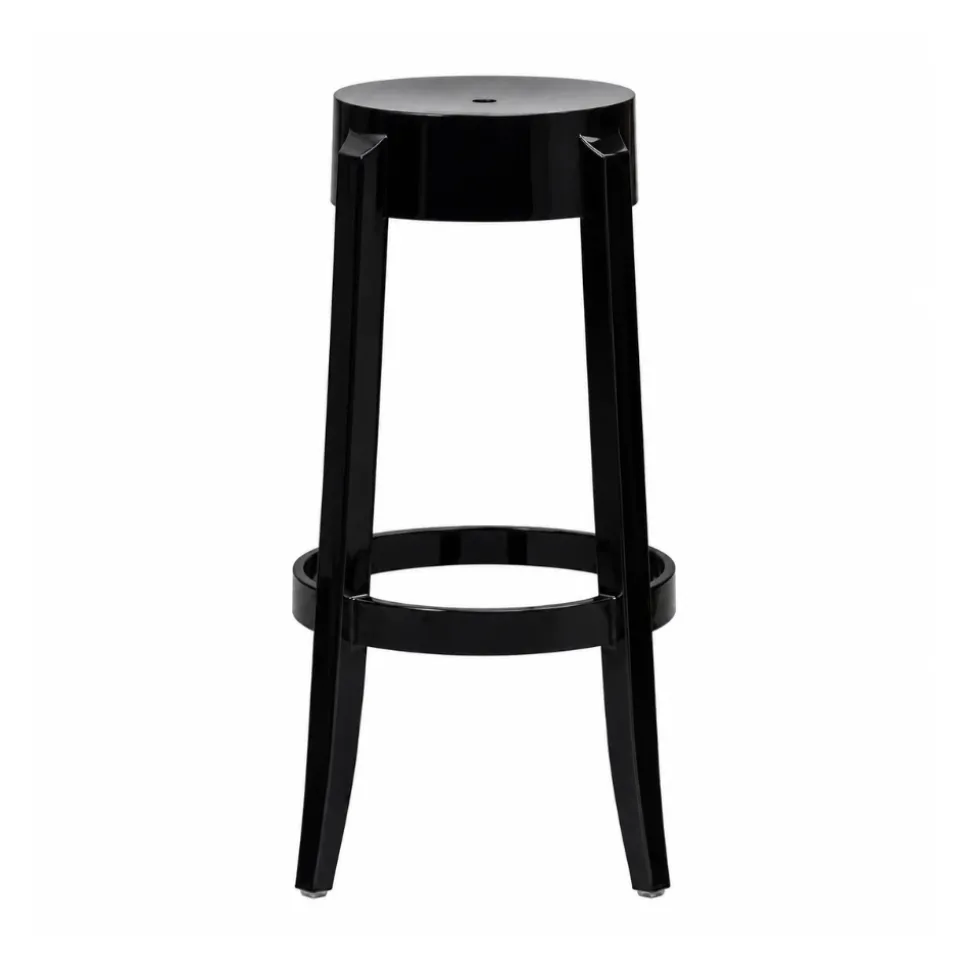 30'' Backless Kage Barstool Polycarbonate - Black