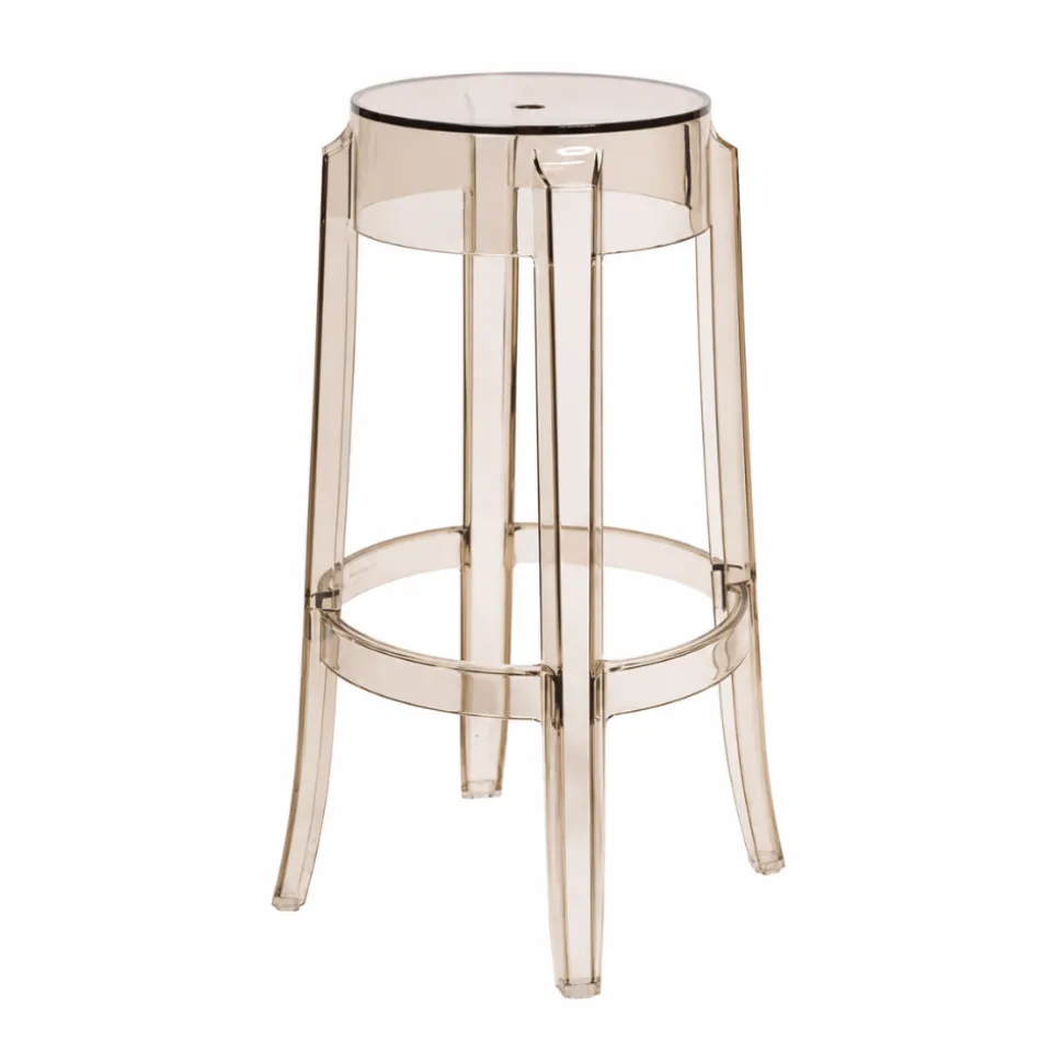 30'' Backless Kage Barstool Polycarbonate - Amber