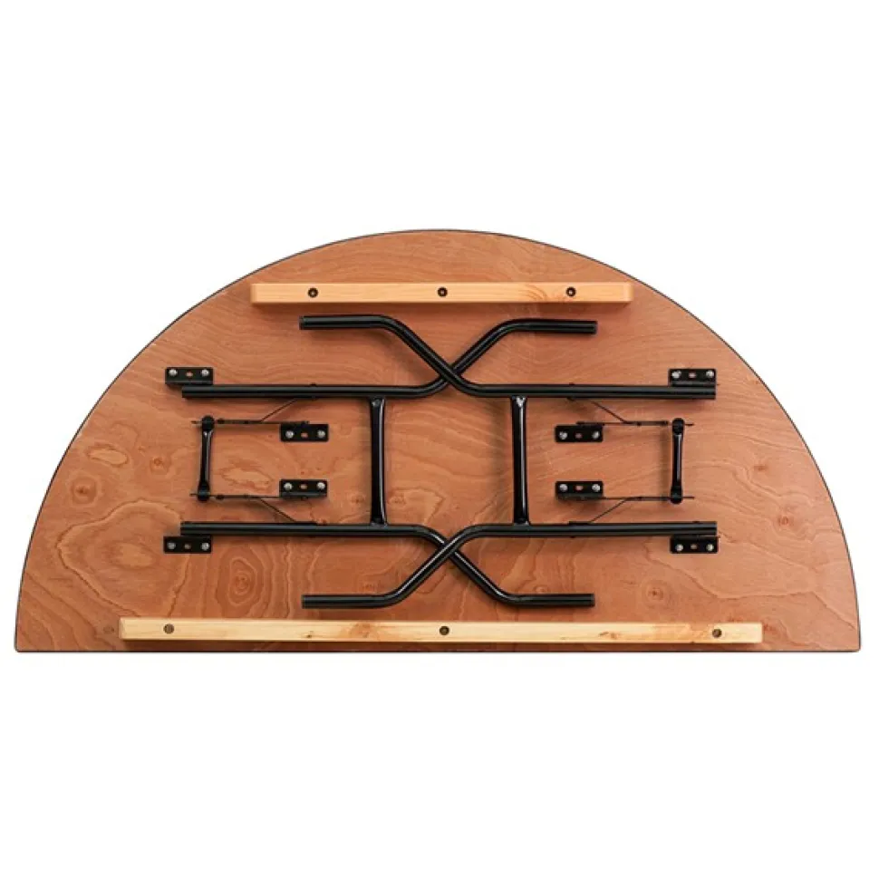 60" Half-Round Plywood Banquet Table