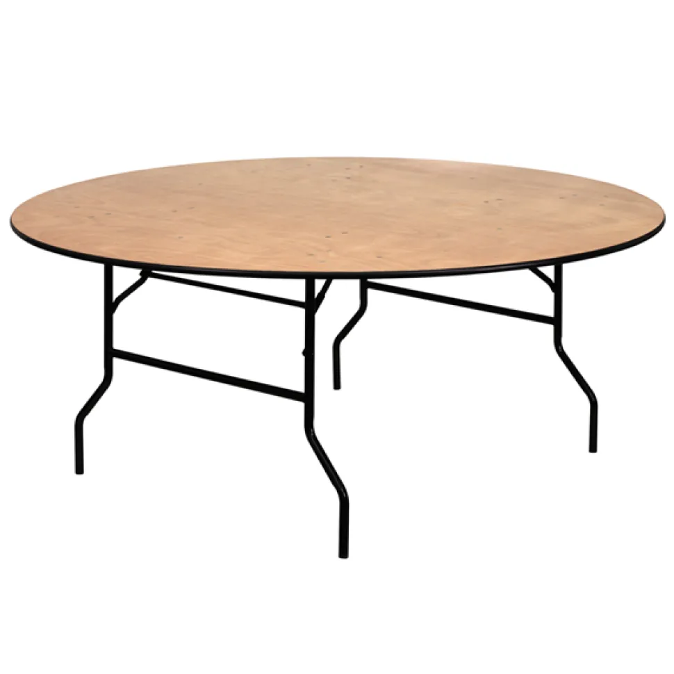 72" Round Plywood Table