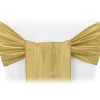 Accordion Crushed Taffeta Chair Sash - Gold