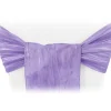 Accordion Crushed Taffeta Chair Sash - Victorian Lilac/Wisteria