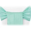 Accordion Crushed Taffeta Chair Sash - Turquoise