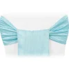 Accordion Crushed Taffeta Chair Sash - Baby Blue