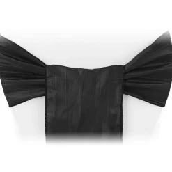Accordion Crushed Taffeta Chair Sash - Black
