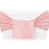 Accordion Crushed Taffeta Chair Sash - Dusty Rose/Mauve