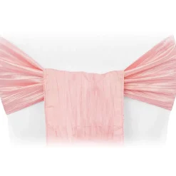 Accordion Crushed Taffeta Chair Sash - Dusty Rose/Mauve