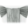 Accordion Crushed Taffeta Chair Sash - Gray/Silver