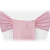 Accordion Crushed Taffeta Chair Sash - Pink