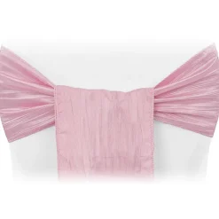 Accordion Crushed Taffeta Chair Sash - Pink