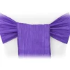 Accordion Crushed Taffeta Chair Sash - Purple