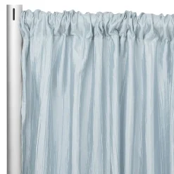 Accordion Crushed Taffeta - 10ft Long x 54" Wide Drape/Backdrop Panel - Baby Blue