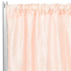 Accordion Crushed Taffeta - 10ft Long x 54" Wide Drape/Backdrop Panel - Blush/Rose Gold