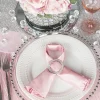 Accordion Crushed Taffeta - 132" Round Tablecloth - Pink