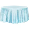 Accordion Crushed Taffeta - 120" Round Tablecloth - Baby Blue