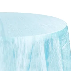 Accordion Crushed Taffeta - 120" Round Tablecloth - Baby Blue