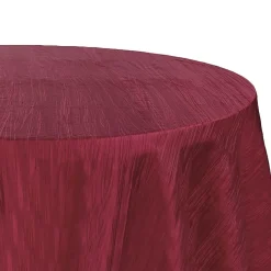 Accordion Crushed Taffeta - 120" Round Tablecloth - Burgundy