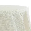 Accordion Crushed Taffeta - 120" Round Tablecloth - Ivory