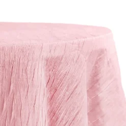 Accordion Crushed Taffeta - 120" Round Tablecloth - Pink