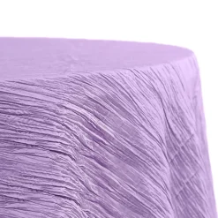 Accordion Crushed Taffeta - 120" Round Tablecloth - Victorian Lilac/Wisteria