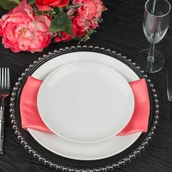 Accordion Crushed Taffeta - 132" Round Tablecloth - Black