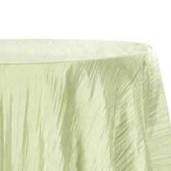 Accordion Crushed Taffeta - 120" Round Tablecloth - Sage Green