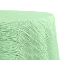 Accordion Crushed Taffeta - 120" Round Tablecloth - Mint Green