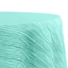 Accordion Crushed Taffeta - 120" Round Tablecloth - Turquoise