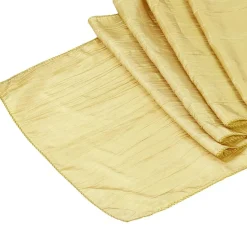 Accordion Crushed Taffeta Table Runner - Gold