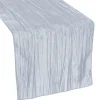 Accordion Crushed Taffeta Table Runner - Dusty Blue