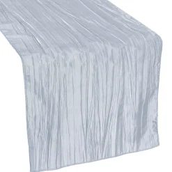 Accordion Crushed Taffeta Table Runner - Dusty Blue