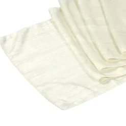 Accordion Crushed Taffeta Table Runner - Ivory