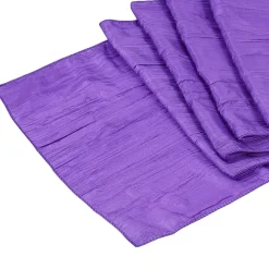 Accordion Crushed Taffeta Table Runner - Purple