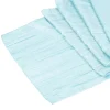 Accordion Crushed Taffeta Table Runner - Baby Blue