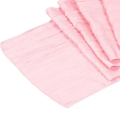 Accordion Crushed Taffeta Table Runner - Pink