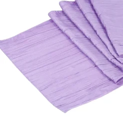 Accordion Crushed Taffeta Table Runner - Victorian Lilac/Wisteria