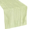 Accordion Crushed Taffeta Table Runner - Sage Green