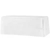 Accordion Crushed Taffeta - 90"x132" Rectangular Tablecloth - White