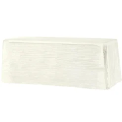 Accordion Crushed Taffeta - 90"x132" Rectangular Tablecloth - Ivory