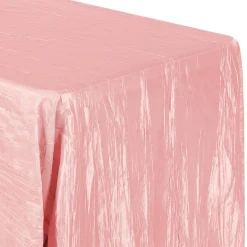 Accordion Crushed Taffeta - 90"x132" Rectangular Tablecloth - Dusty Rose/Mauve
