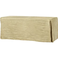 Accordion Crushed Taffeta - 90"x132" Rectangular Tablecloth - Champagne