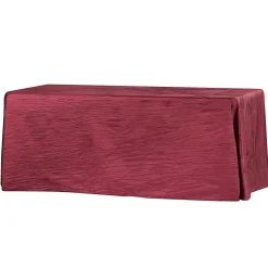 Accordion Crushed Taffeta - 90"x132" Rectangular Tablecloth - Burgundy