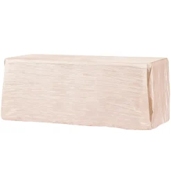 Accordion Crushed Taffeta - 90"x132" Rectangular Tablecloth - Blush/Rose Gold