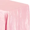 Accordion Crushed Taffeta - 90"x132" Rectangular Tablecloth - Pink