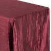 Accordion Crushed Taffeta - 90"x156" Rectangular Tablecloth - Burgundy