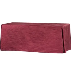 Accordion Crushed Taffeta - 90"x156" Rectangular Tablecloth - Burgundy