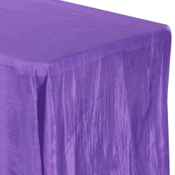 Accordion Crushed Taffeta - 90"x156" Rectangular Tablecloth - Purple